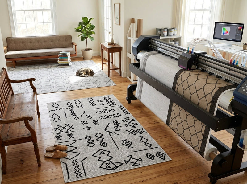 Dijital Baskı 6m2 ve özel ölçü seçeneği ile halılar