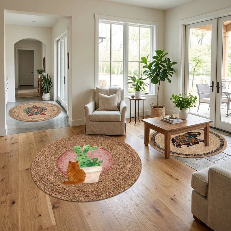 Estetik Tasarımlı Ütopya Serimiz Yuvarlak Halılar İle Evinize Zamansız Bir Hava Katın