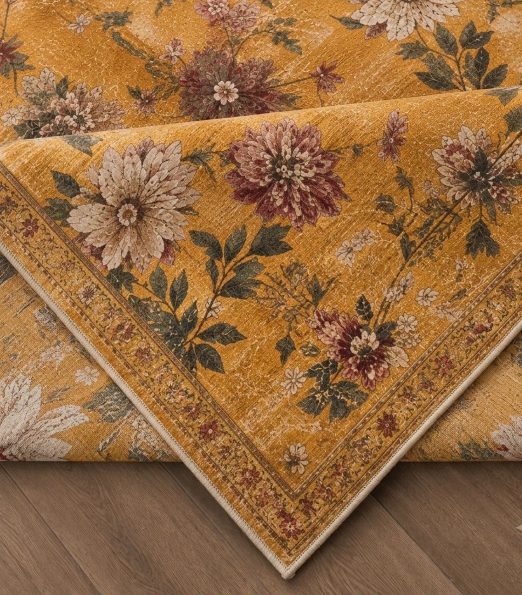 Doğal iplik şönil dokuma pamuk taban kilim modeli, salon, koridor ve antre dekorasyonuna uyum sağlayan şık tasarım