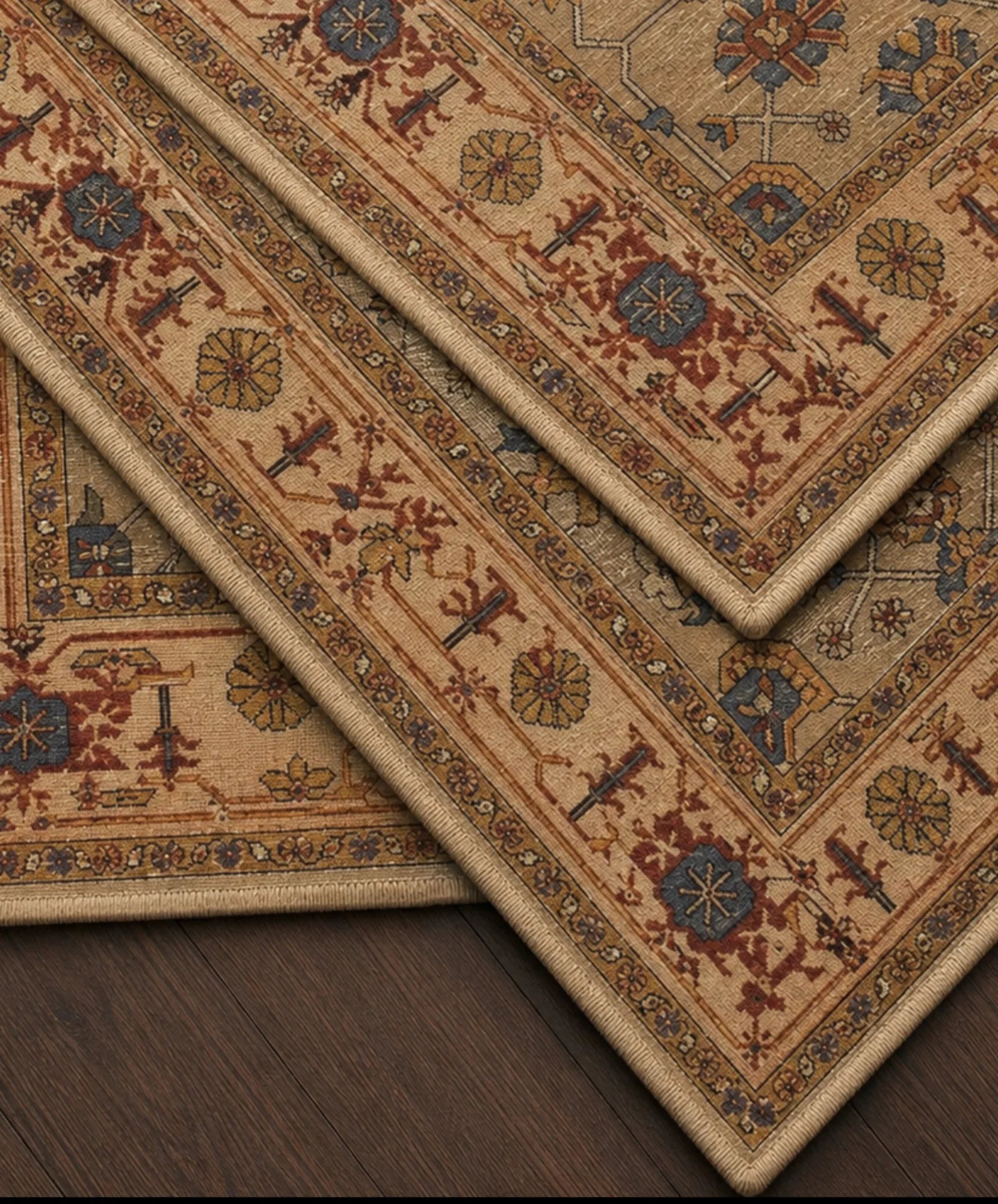 Salon ve ofis için dekoratif kilim, doğal iplik dokuma yapısı sayesinde estetik ve dayanıklı zemin çözümü sağlar