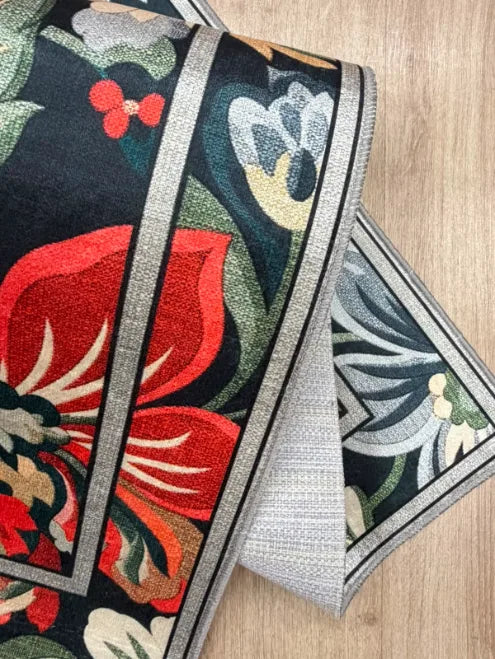 Salon dekorasyonu için çiçek desenli halı