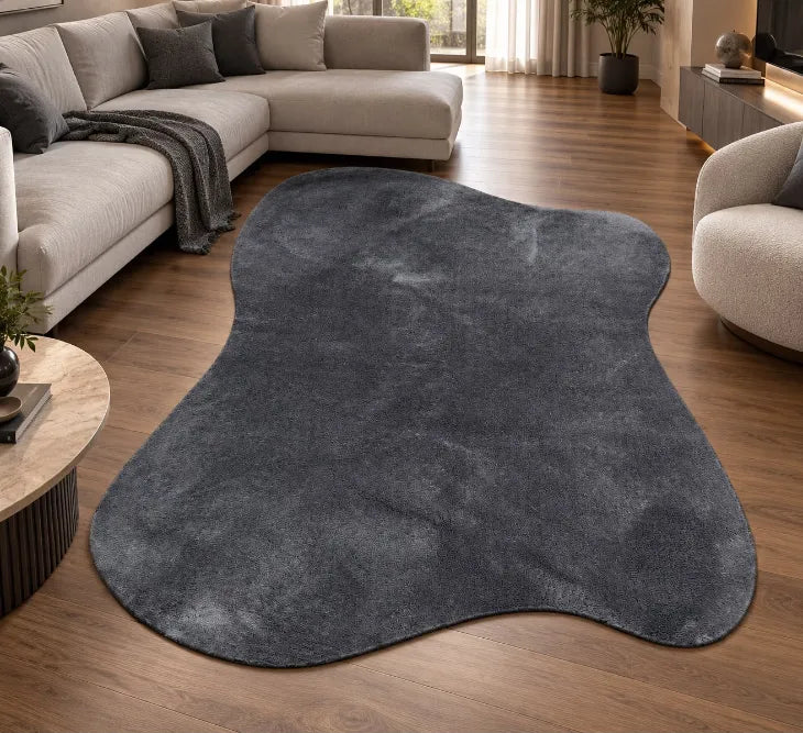 Amorf Puffy yumuşak dokulu yatak odası halısı modern dekorasyon