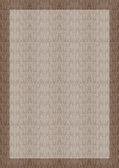 kahverengi sisal desenli halı kaymaz pamuk taban salon