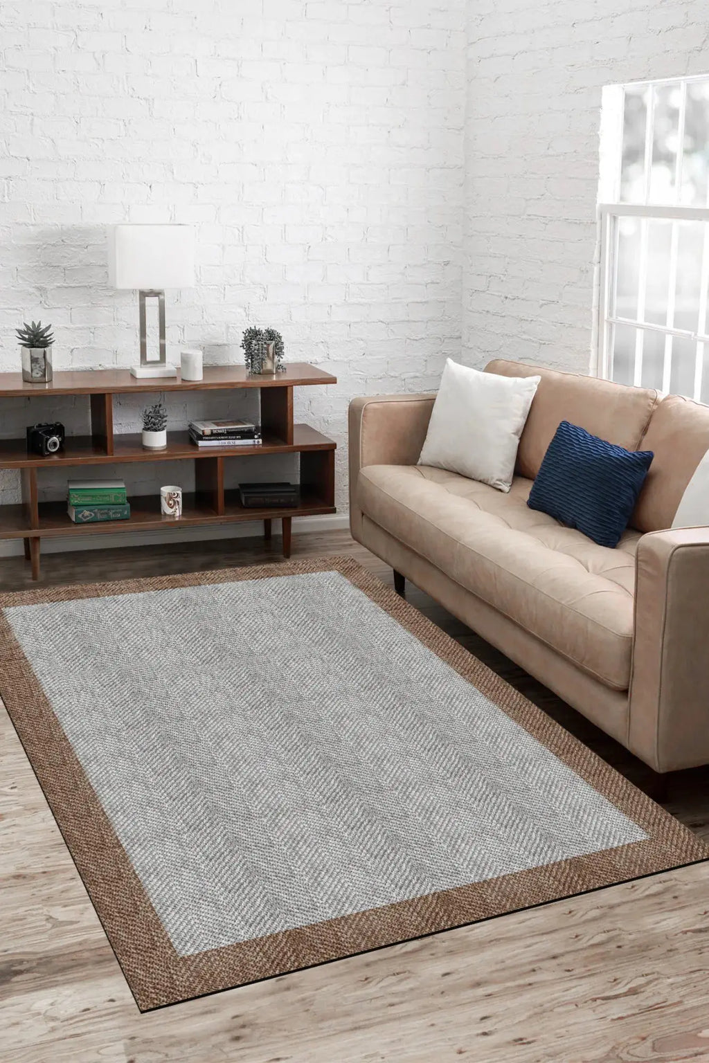 gri sisal halı doku yakın çekim dijital baskı