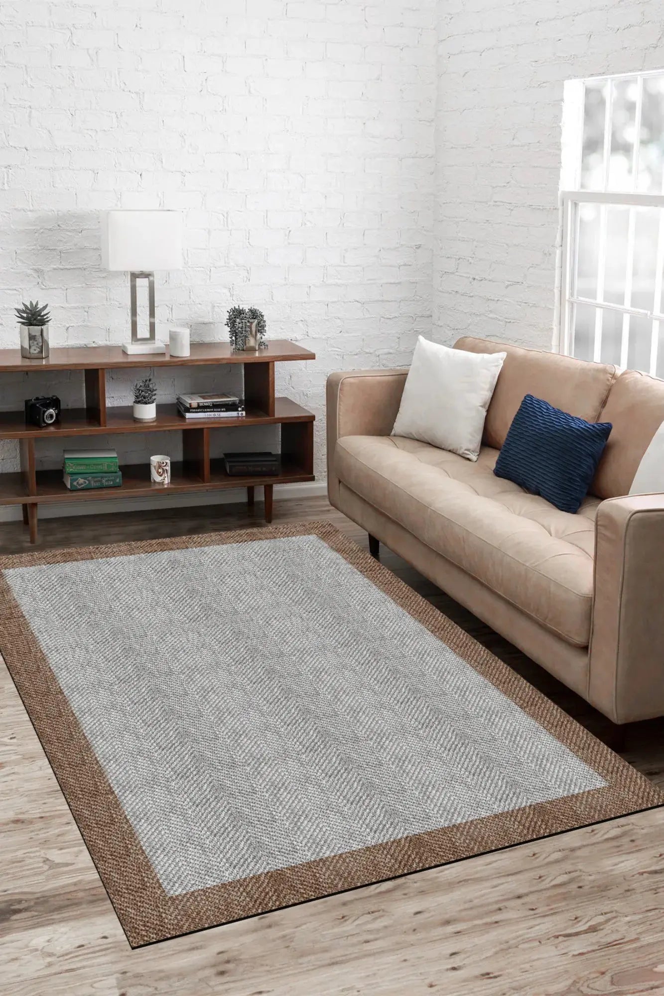 gri sisal halı doku yakın çekim dijital baskı