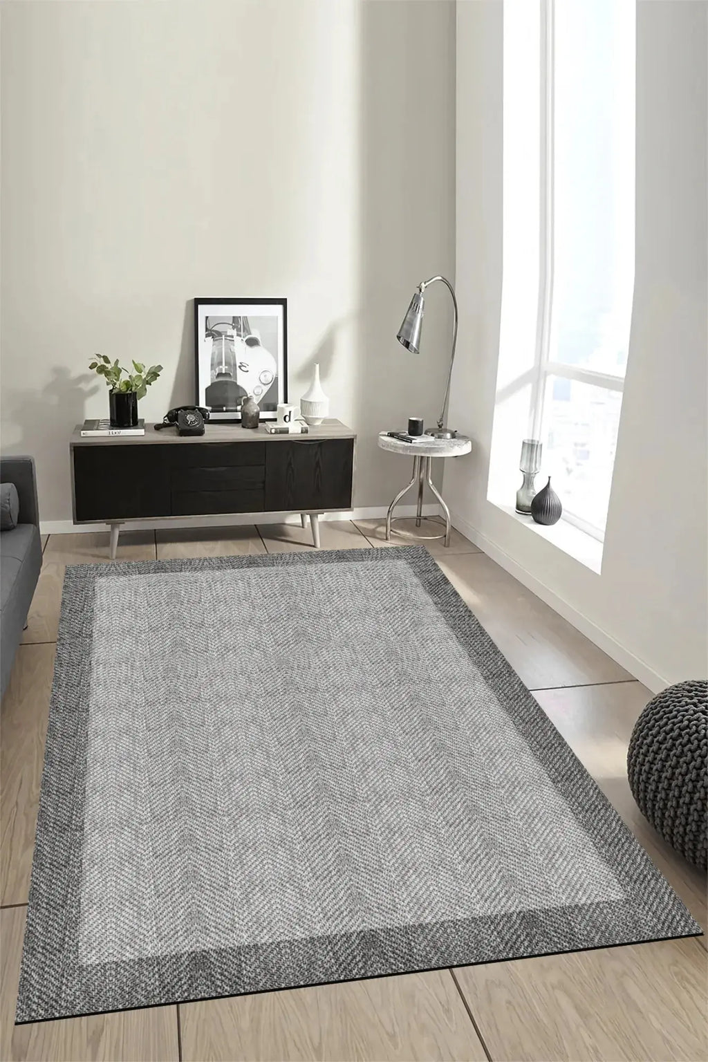 gri sisal halı doku yakın çekim dijital baskı