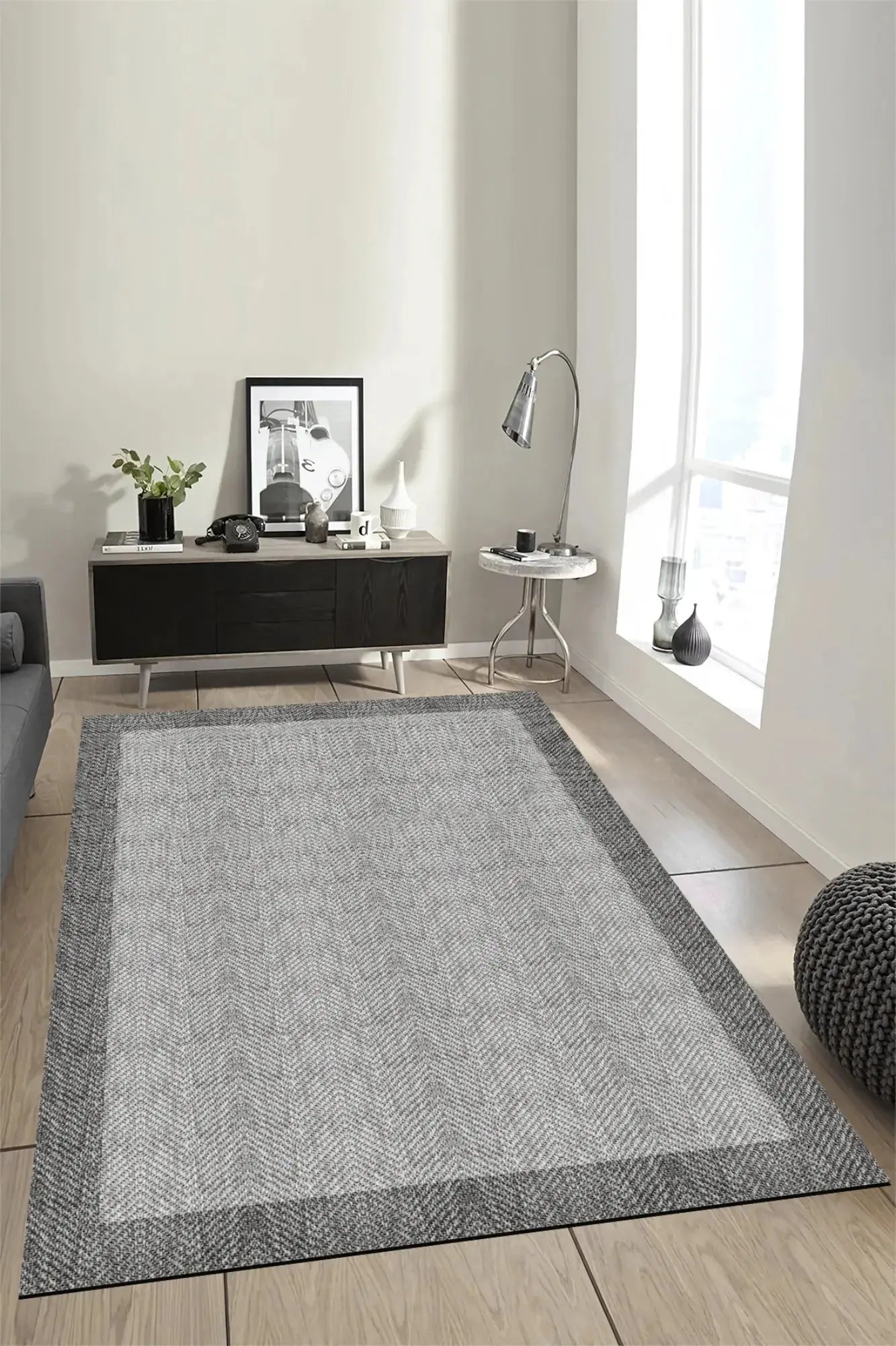gri sisal halı doku yakın çekim dijital baskı