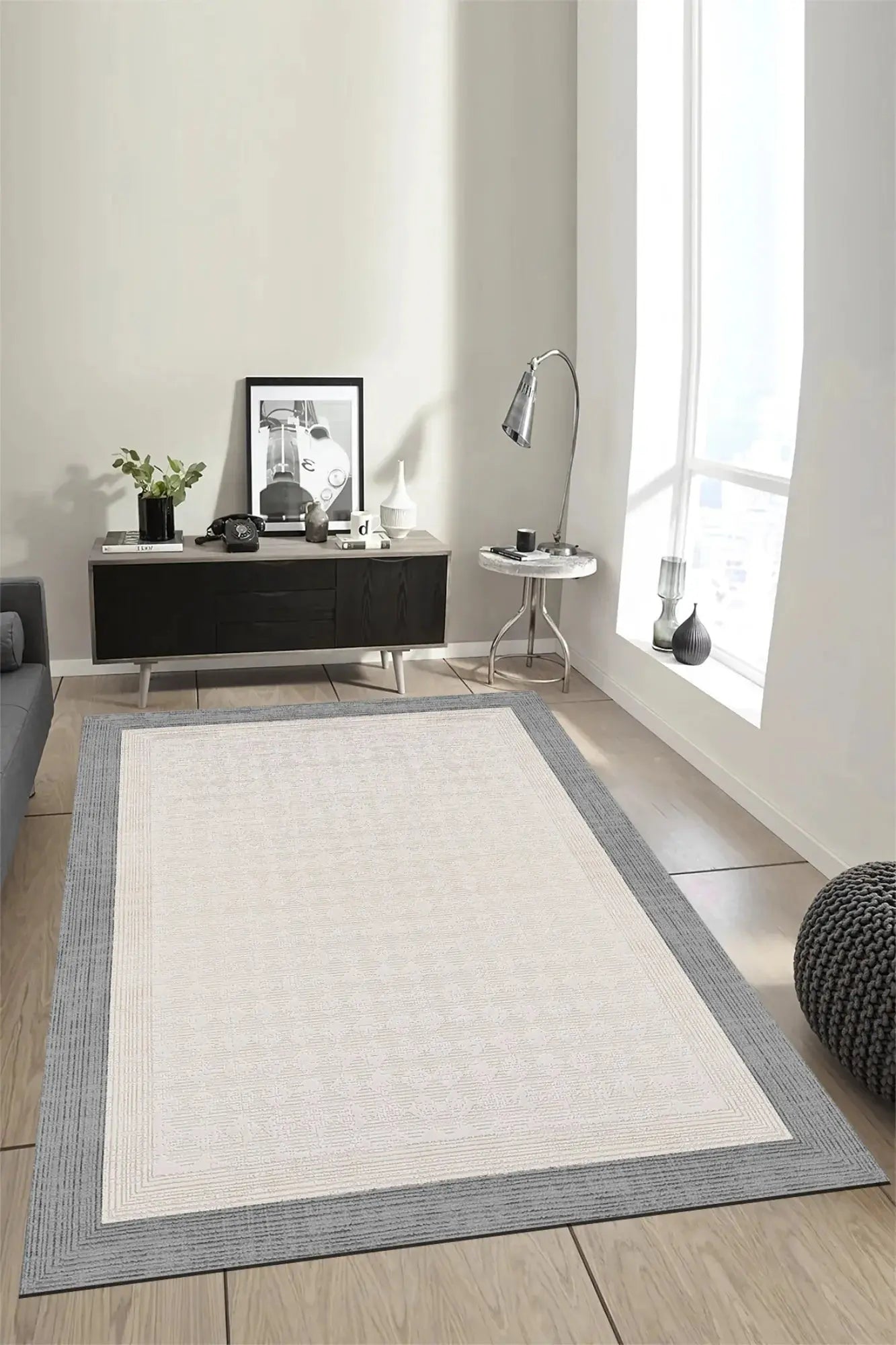 gri sisal halı doku yakın çekim dijital baskı
