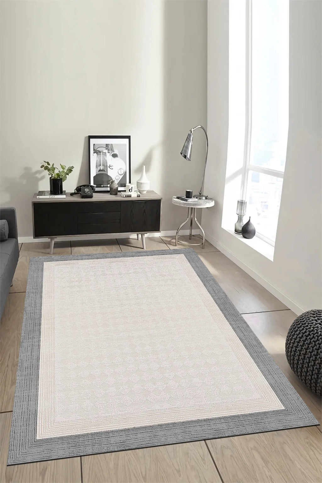 gri sisal halı doku yakın çekim dijital baskı