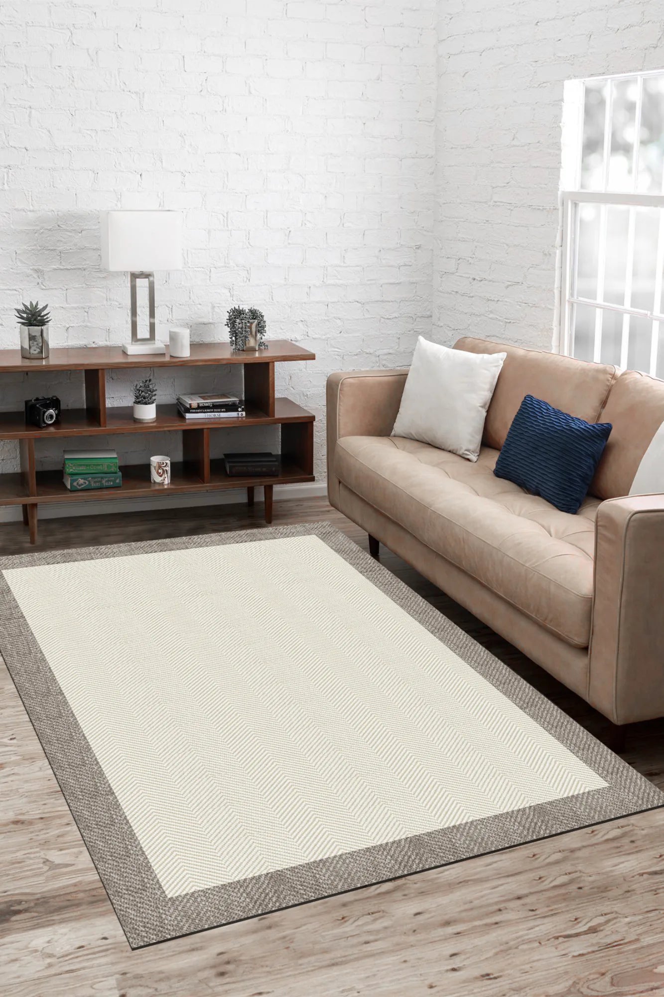 Dijital Baskı Pamuk Dokuma Taban Sisal Desenli Halı