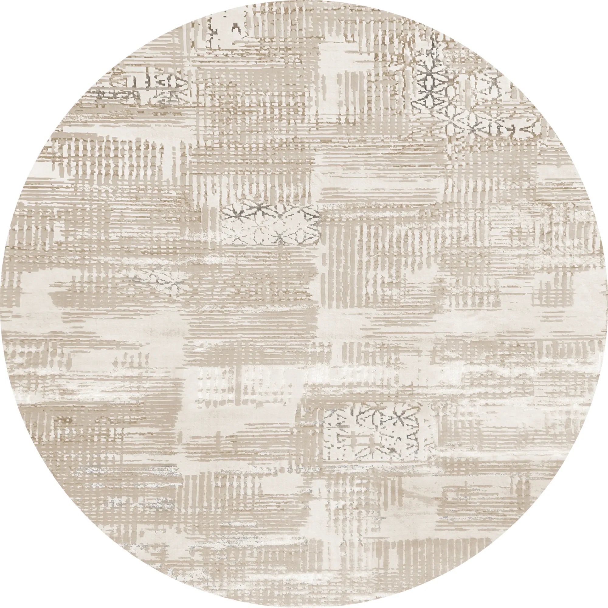 Dijital Baskı Dokuma Pamuk Kaymaz Taban Yuvarlak Halı