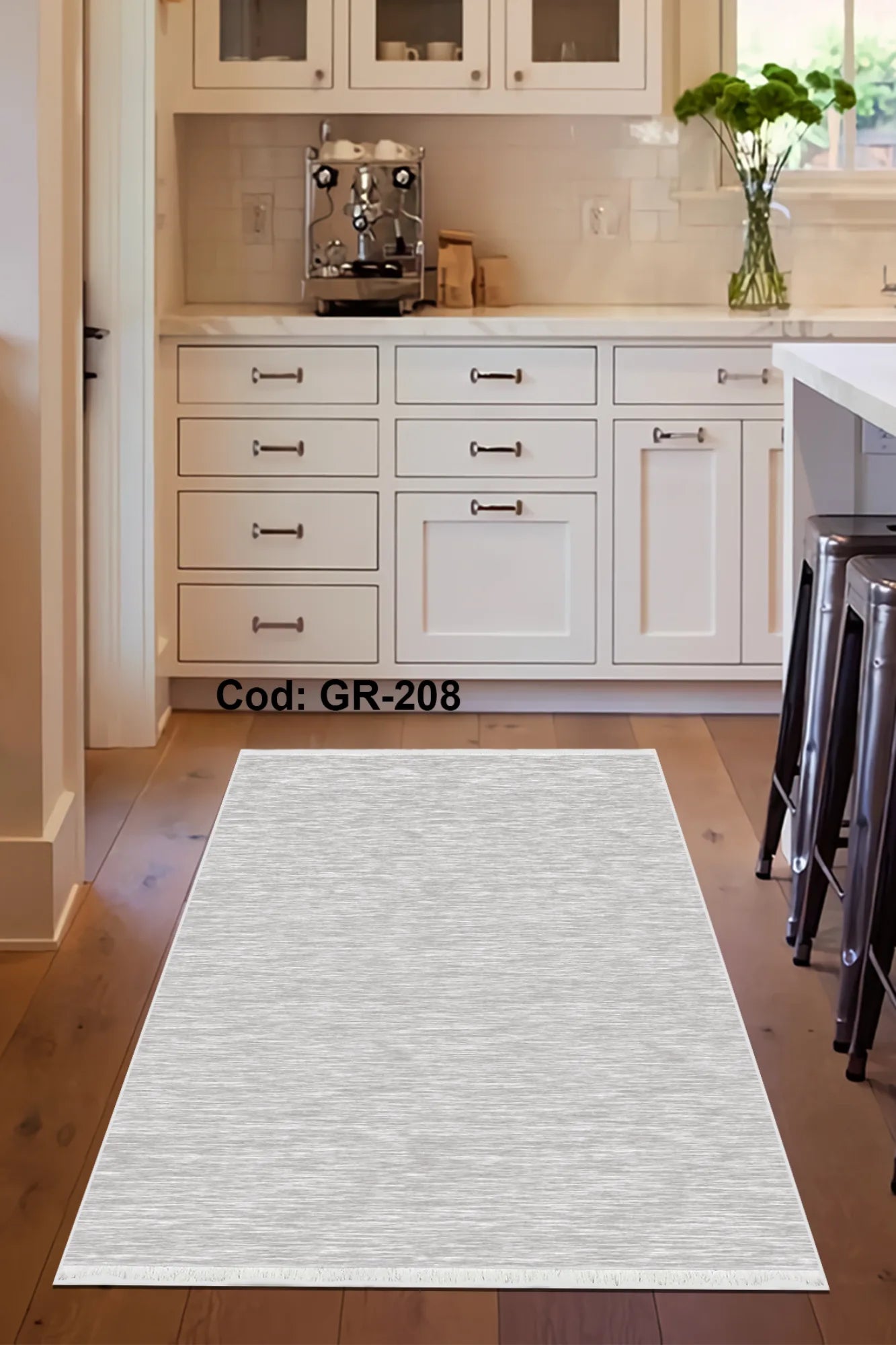 Eflatun Dijital Baskı Pamuk Dokuma Taban Modern Desen Halı