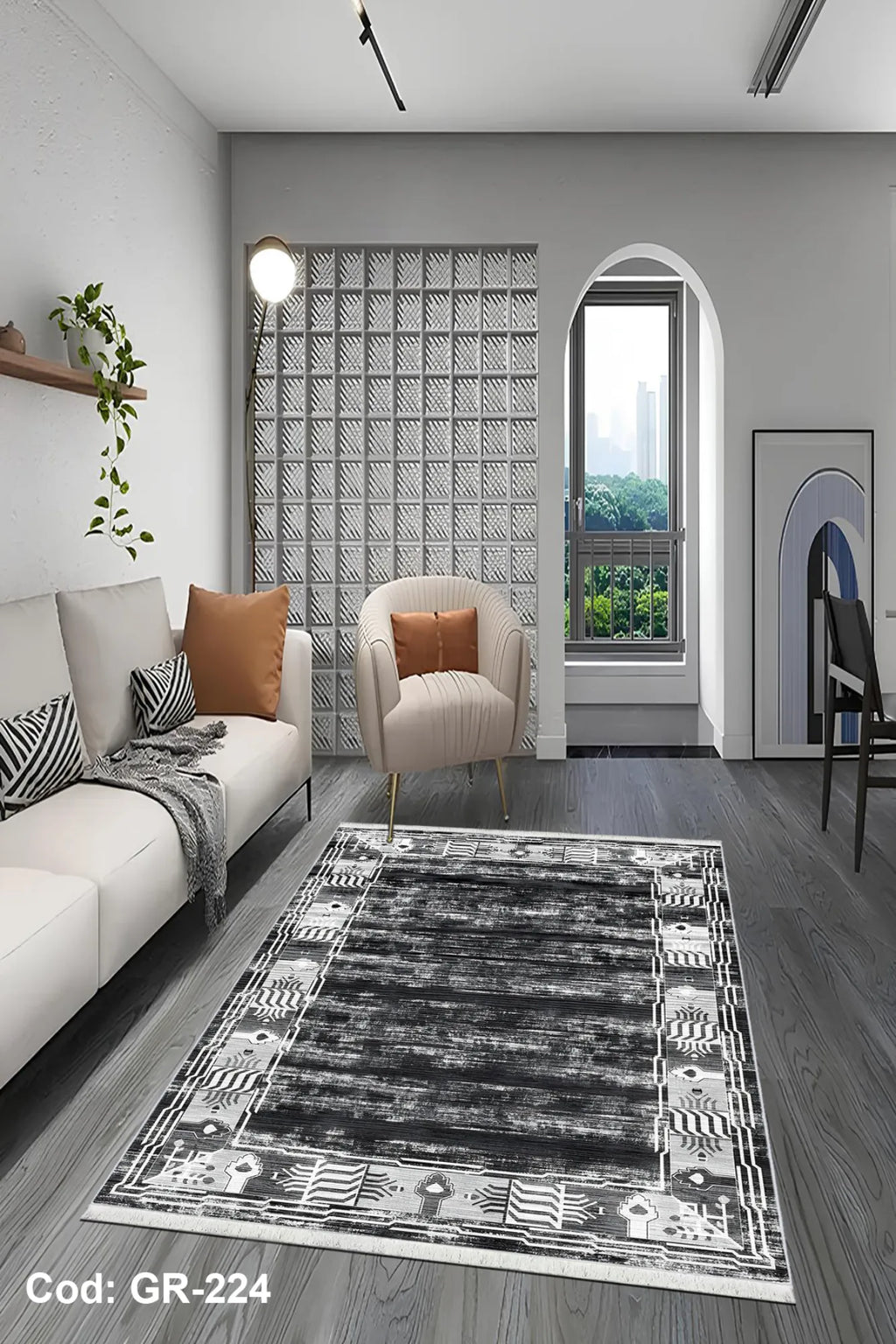siyah salon halısı doku detayı kaymaz taban