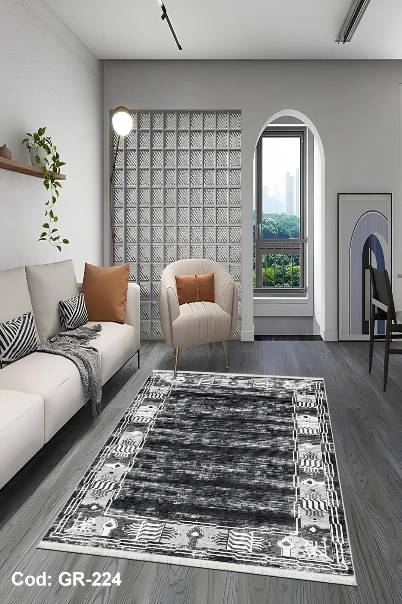 siyah salon halısı doku detayı kaymaz taban