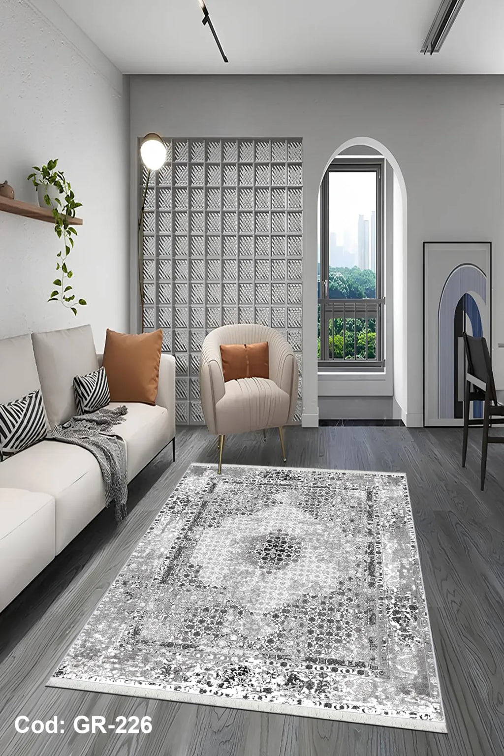 gri salon halısı doku detayı kaymaz taban