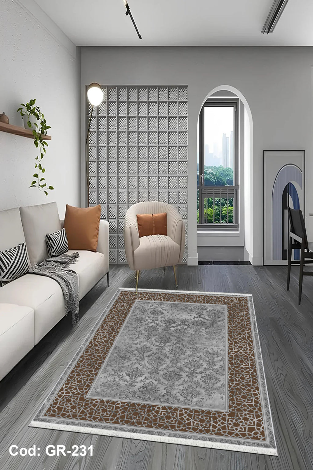 Kahverengi Salon Halısı Özel Ölçü Halı