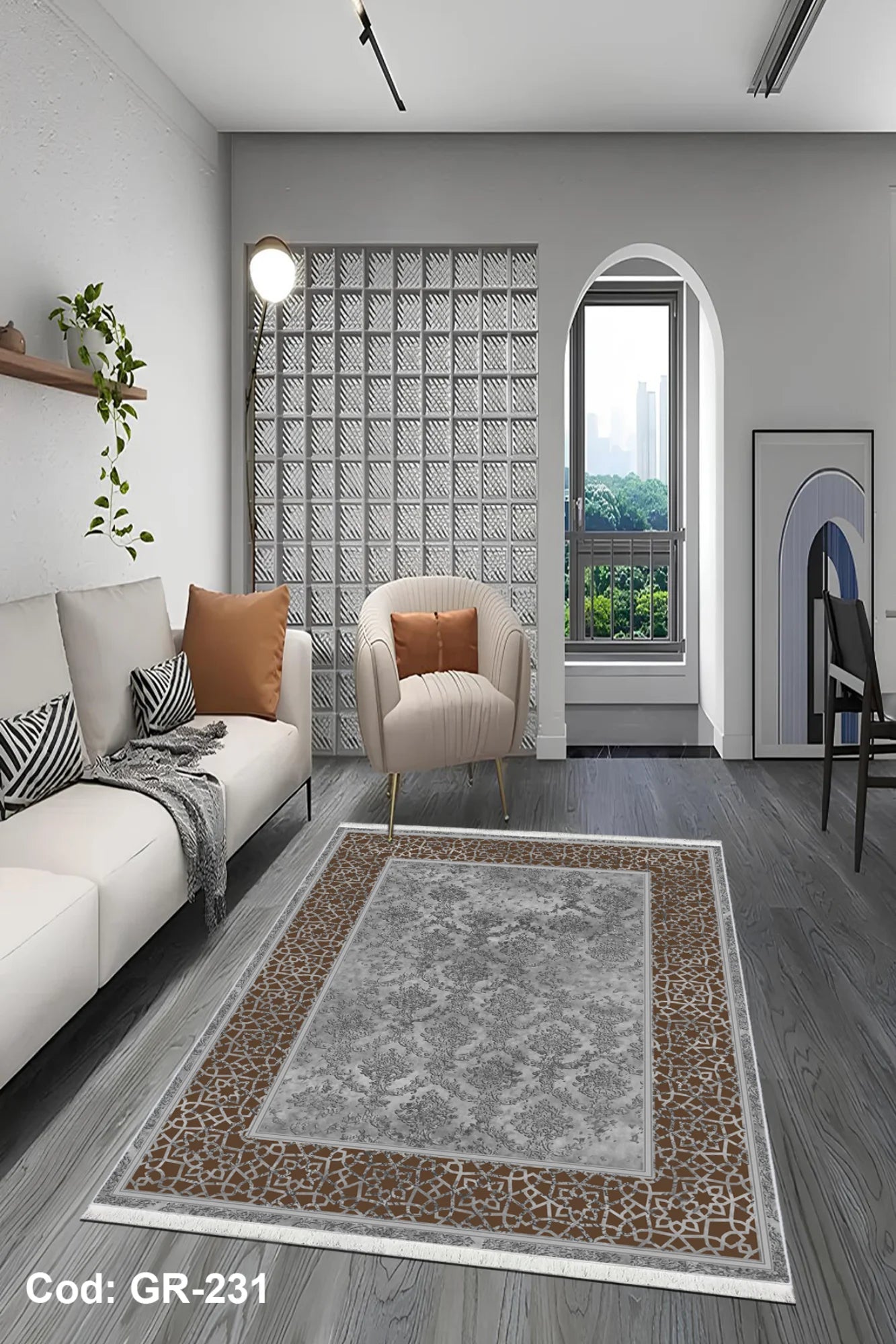 Kahverengi Salon Halısı Özel Ölçü Halı