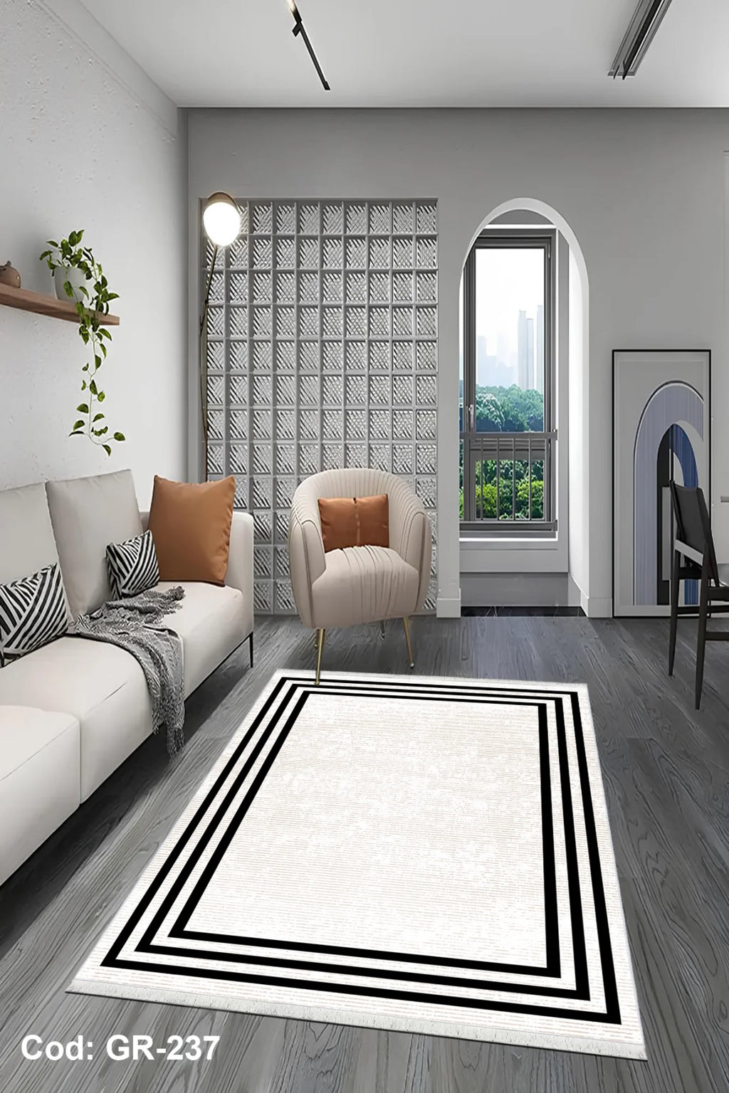 6m2 Dijital Baskı Kaymaz Taban Salon Halısı