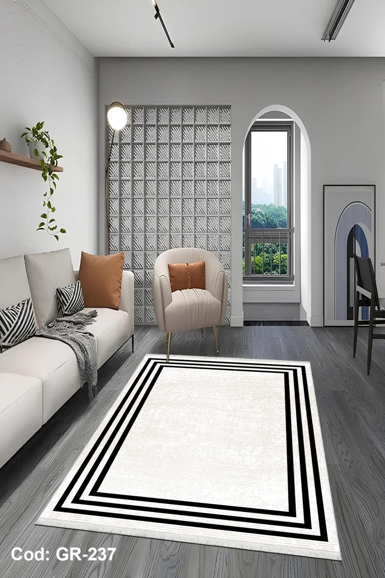 6m2 Dijital Baskı Kaymaz Taban Salon Halısı
