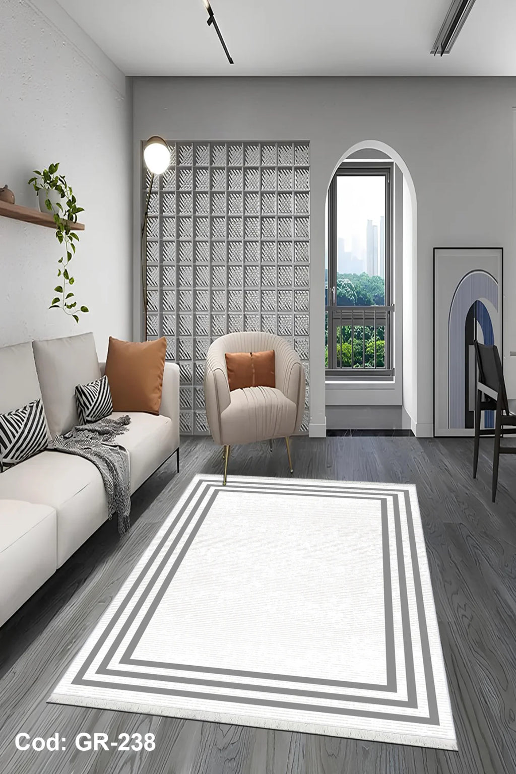 6m2 Dijital Baskı Kaymaz Taban Salon Halısı