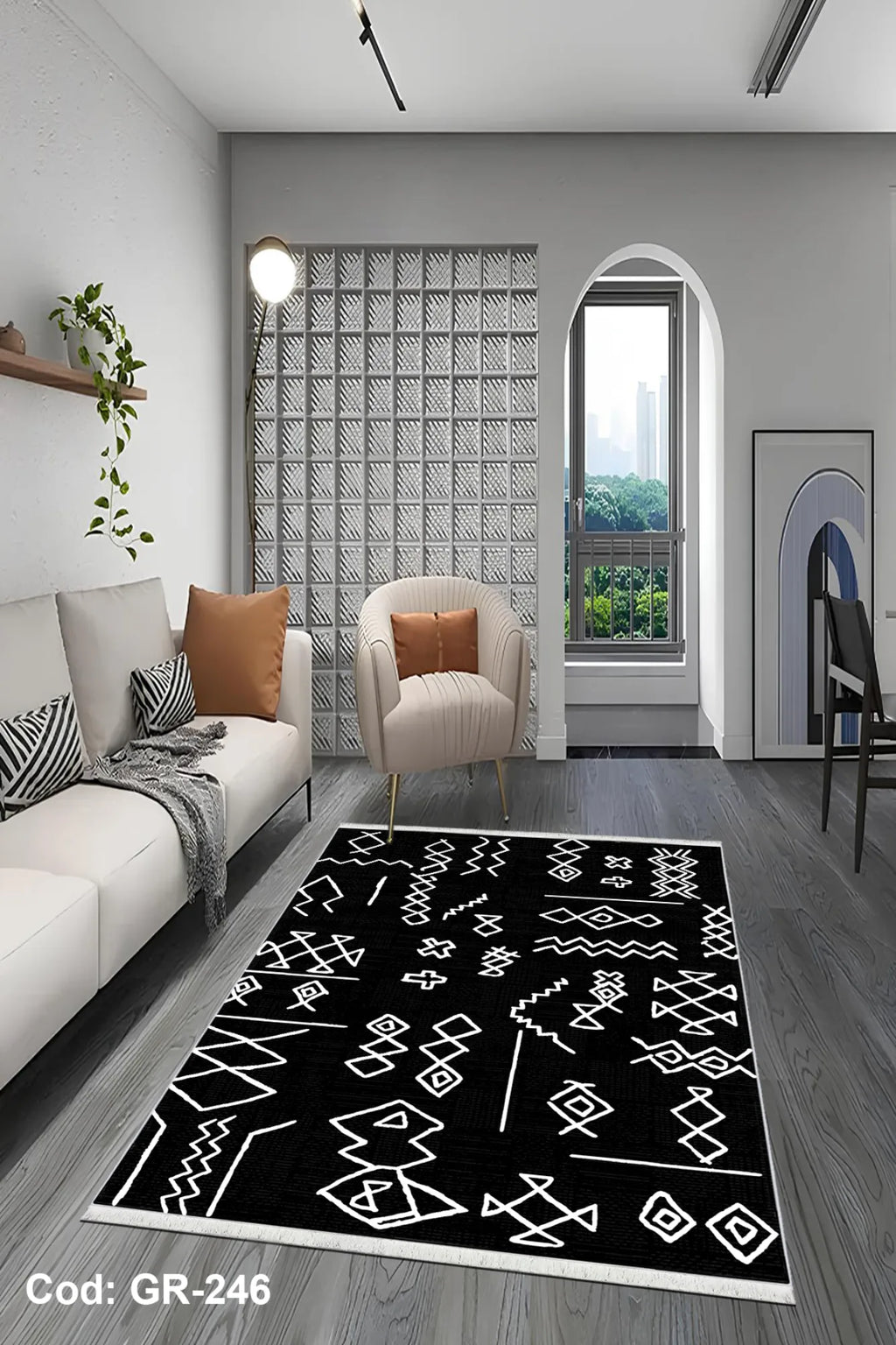 siyah salon halısı doku detayı kaymaz taban