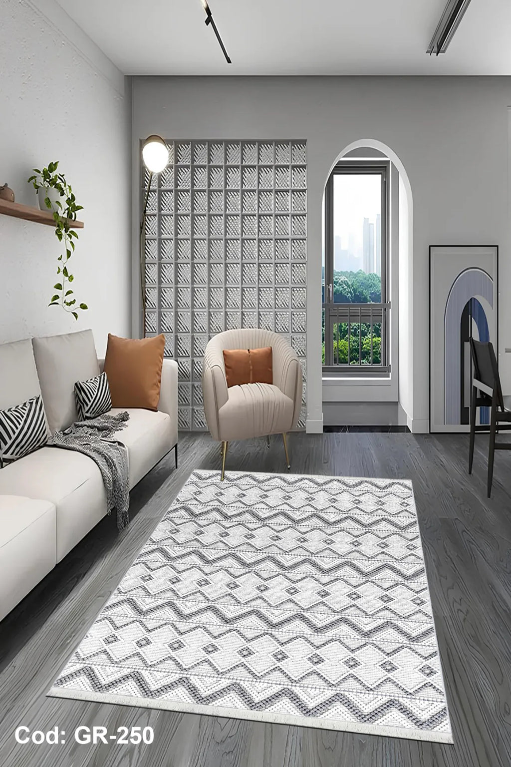 gri salon halısı doku detayı kaymaz taban