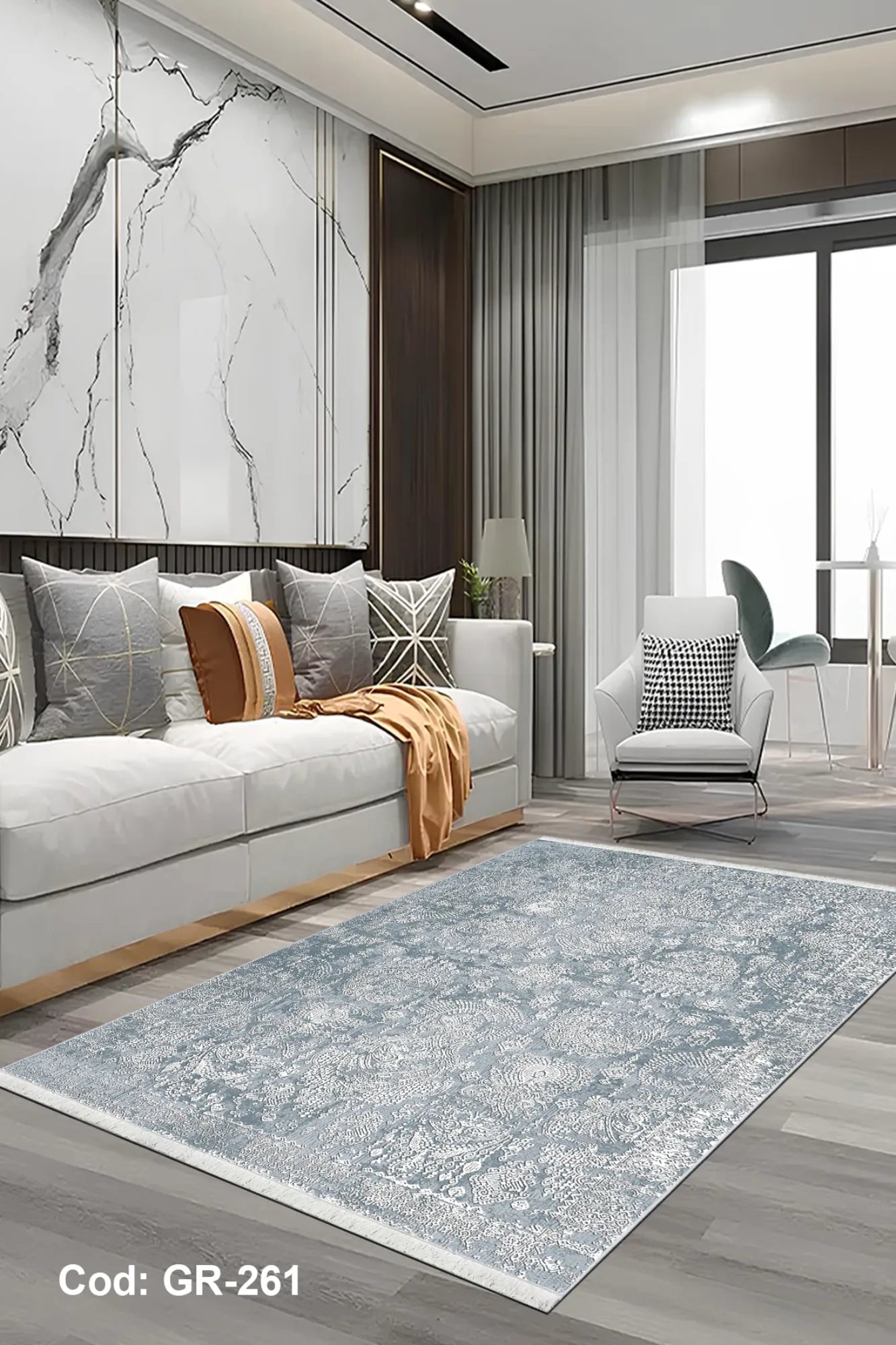 Dijital Baskı Pamuk Dokuma Taban Vintage Desen Halı