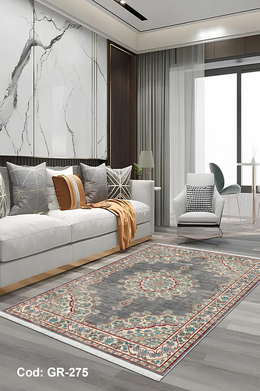 Makinede Yıkanabilir Kaymaz Taban Salon Halısı