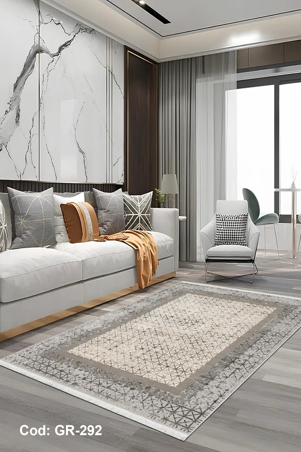 6m2 Dijital Baskı Kaymaz Taban Salon Halısı