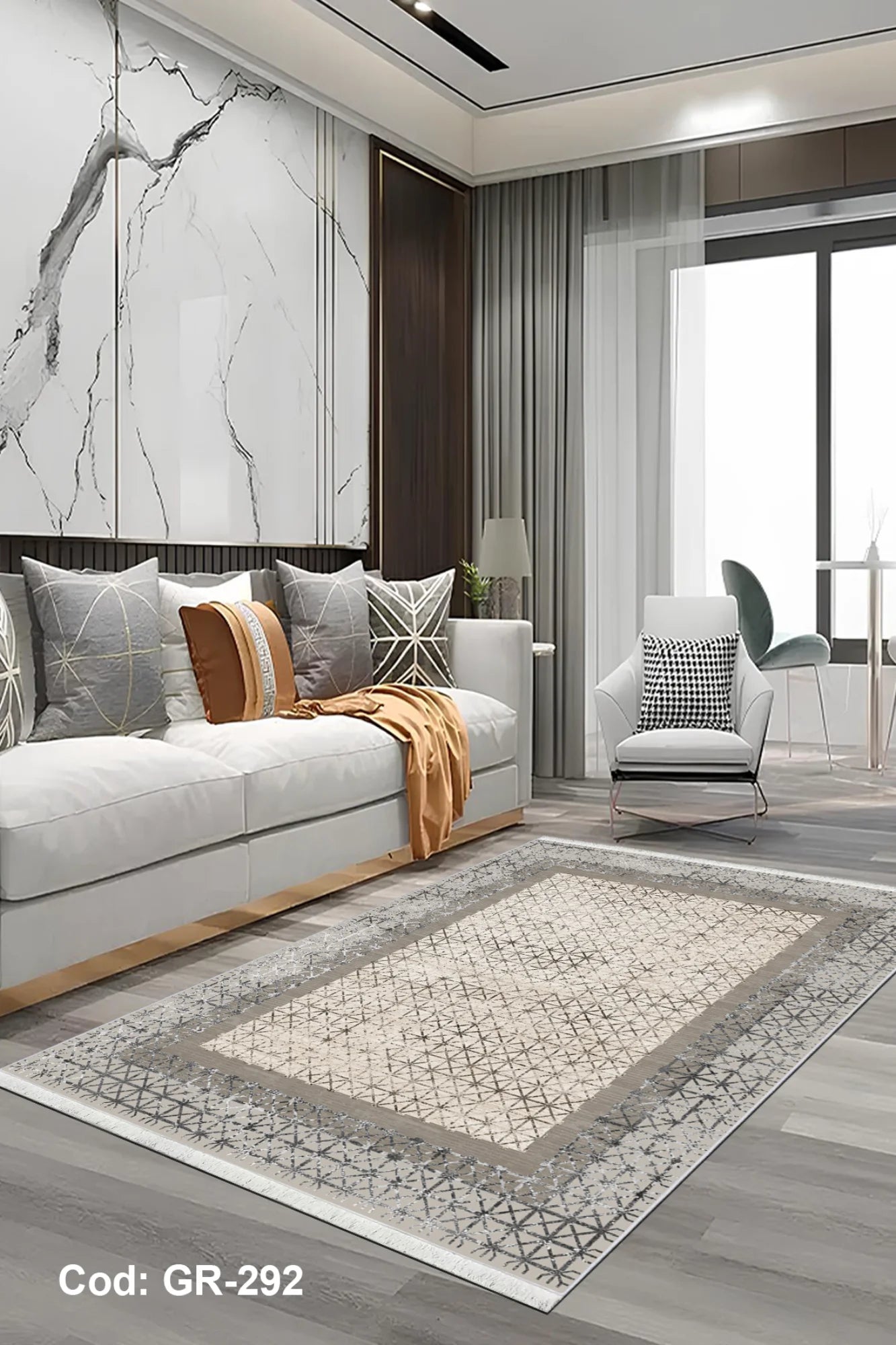 6m2 Dijital Baskı Kaymaz Taban Salon Halısı