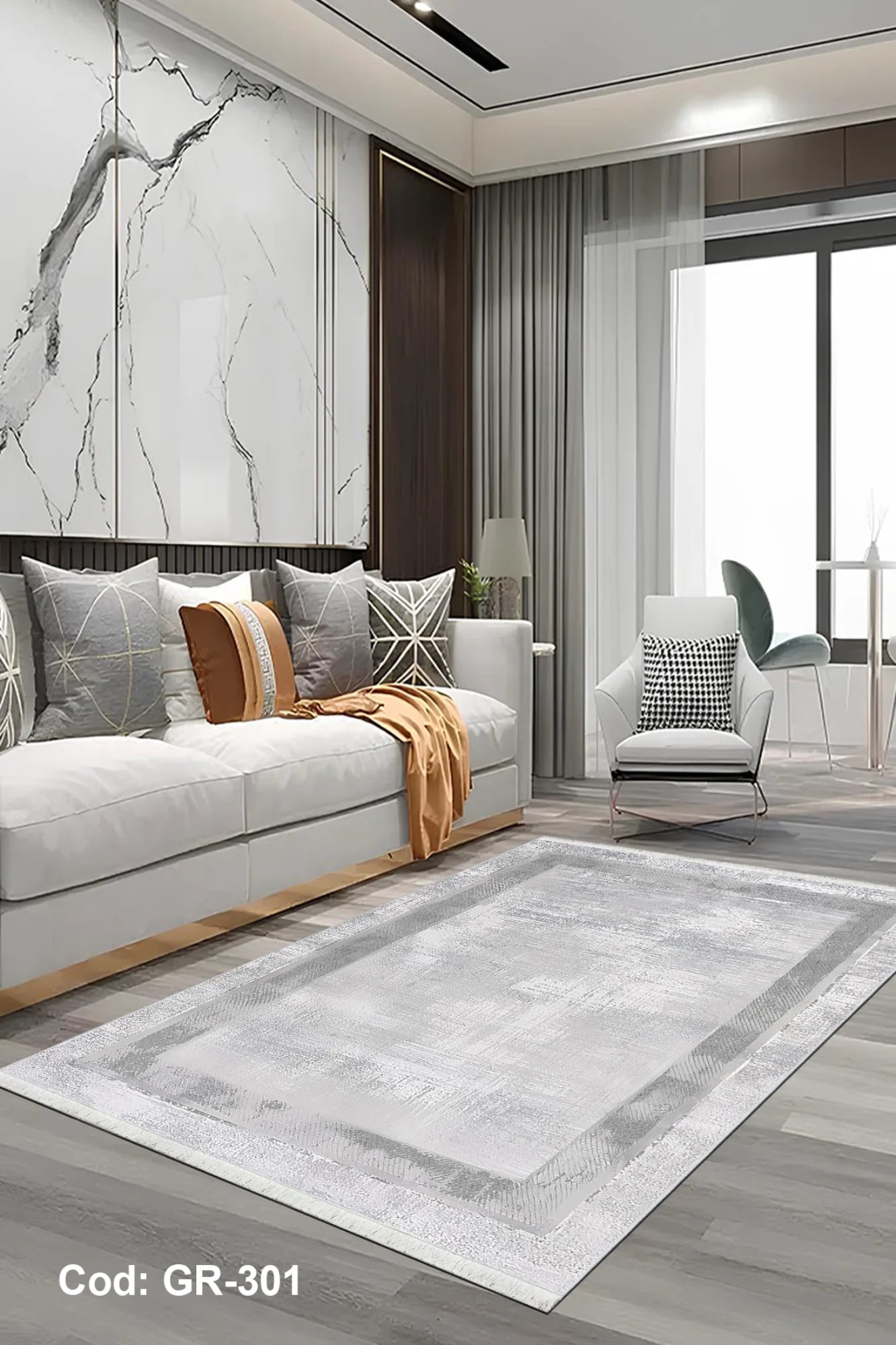 6m2 Dijital Baskı Kaymaz Taban Salon Halısı