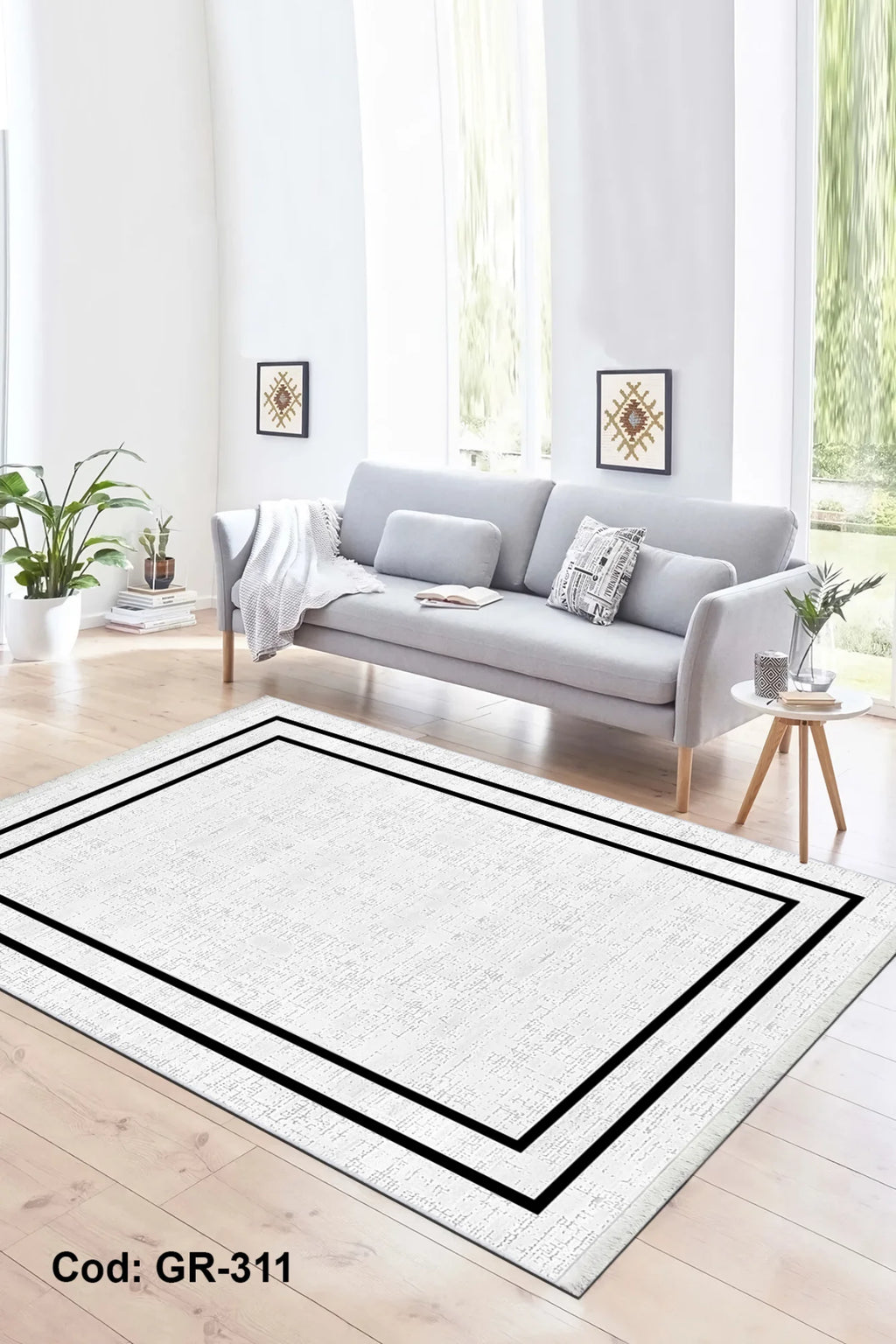 6m2 Dijital Baskı Kaymaz Taban Salon Halısı