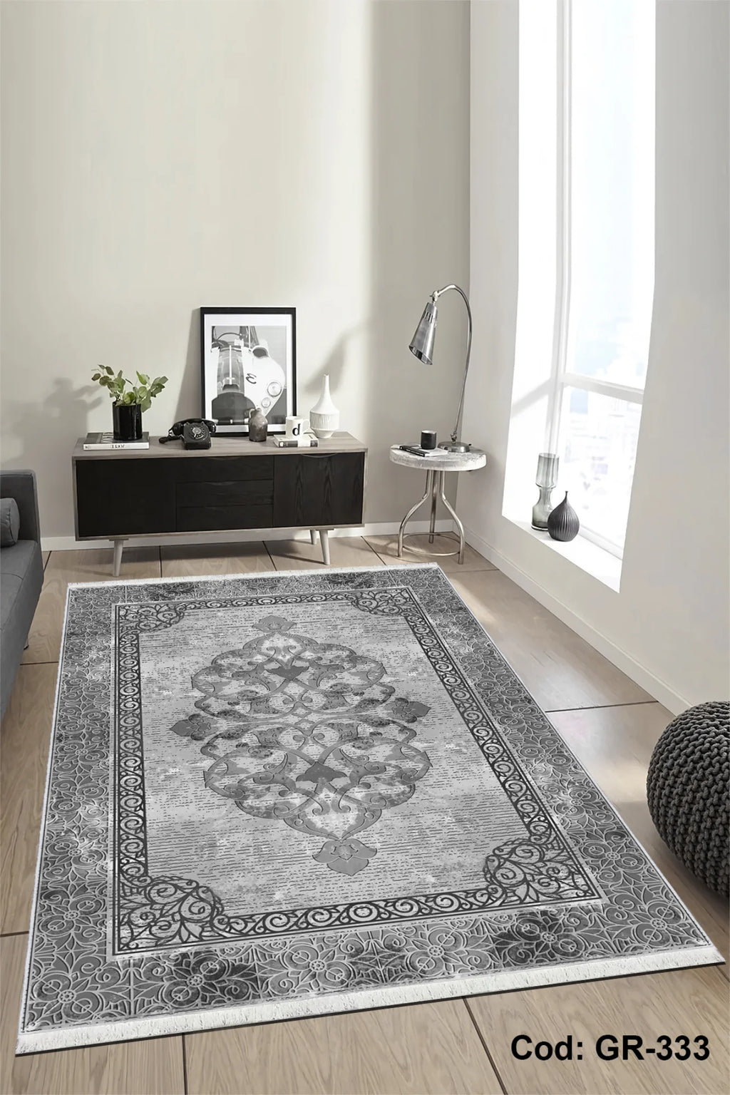 siyah salon halısı doku detayı kaymaz taban