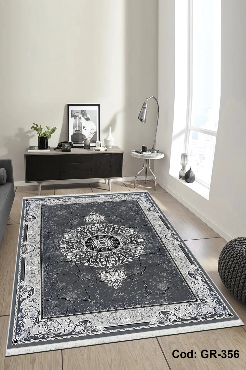 siyah salon halısı doku detayı kaymaz taban