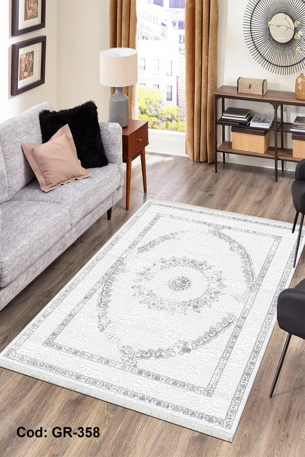 gri salon halısı doku detayı kaymaz taban