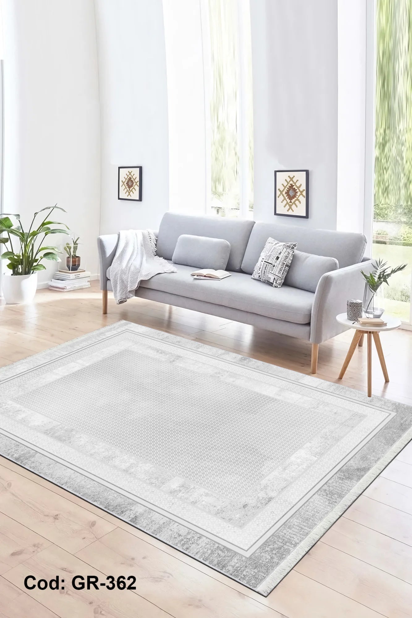 6m2 Dijital Baskı Kaymaz Taban Salon Halısı