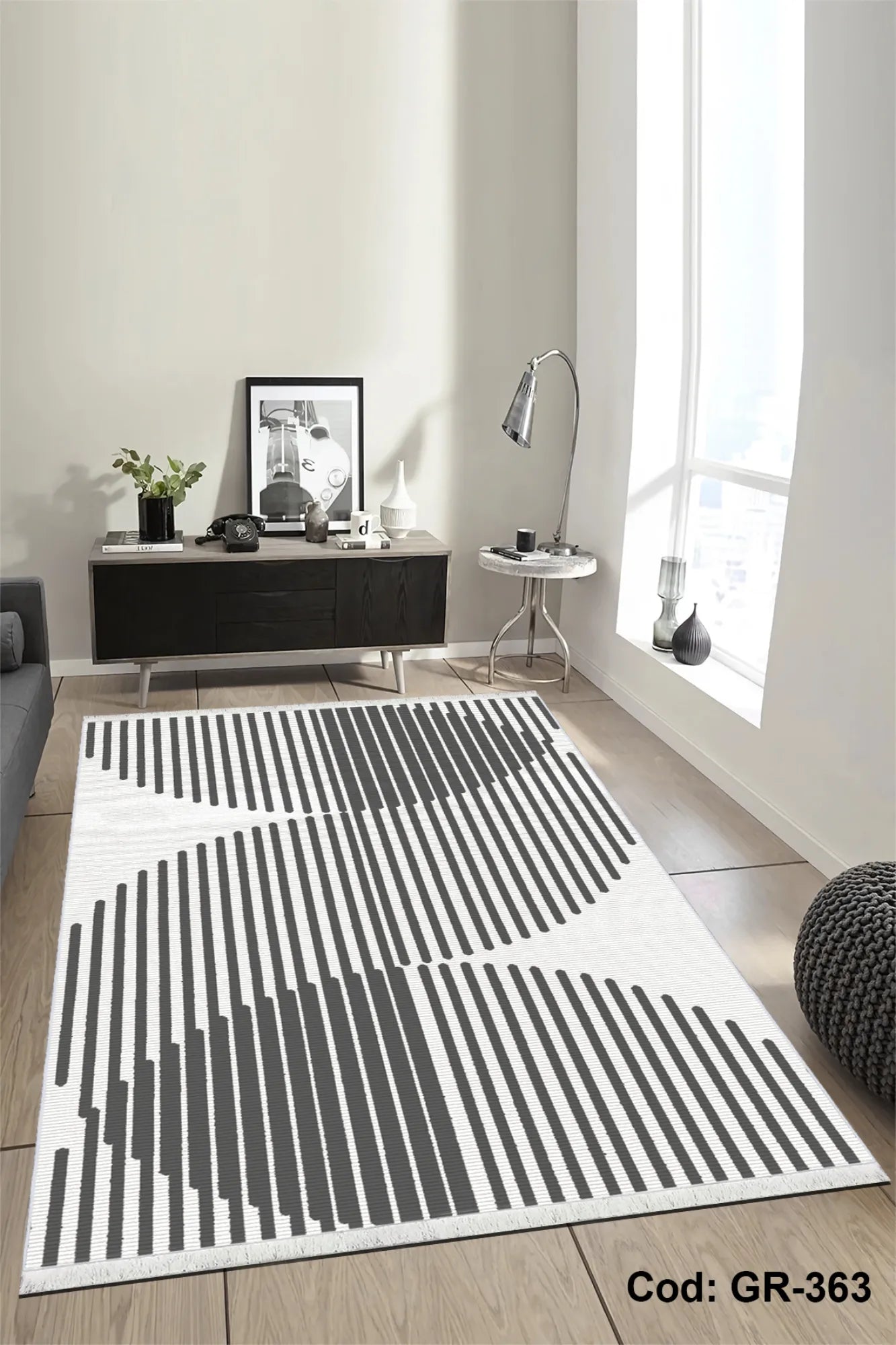 siyah salon halısı doku detayı kaymaz taban