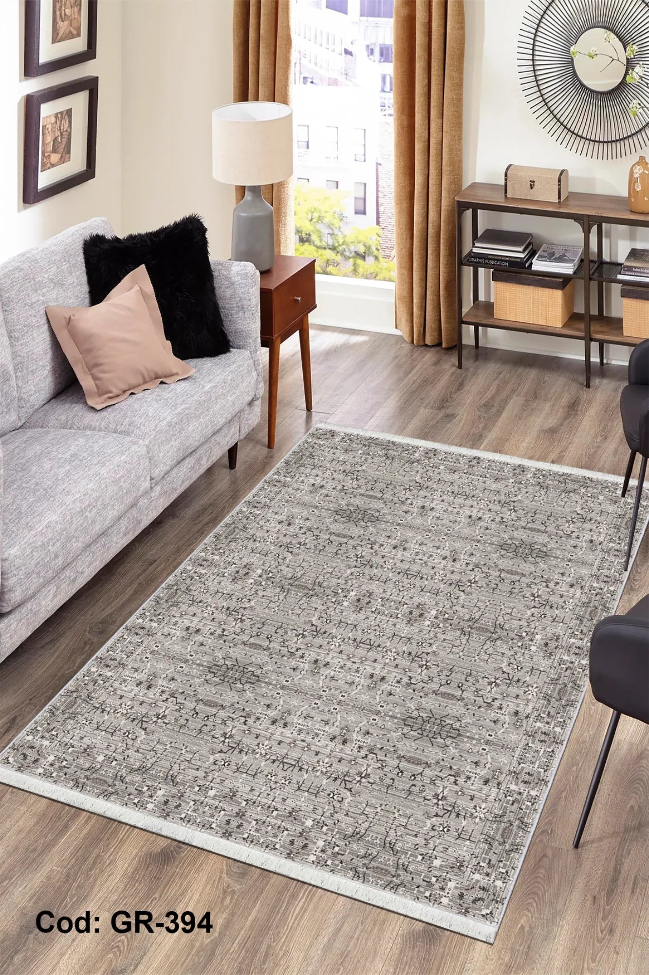 gri salon halısı doku detayı kaymaz taban