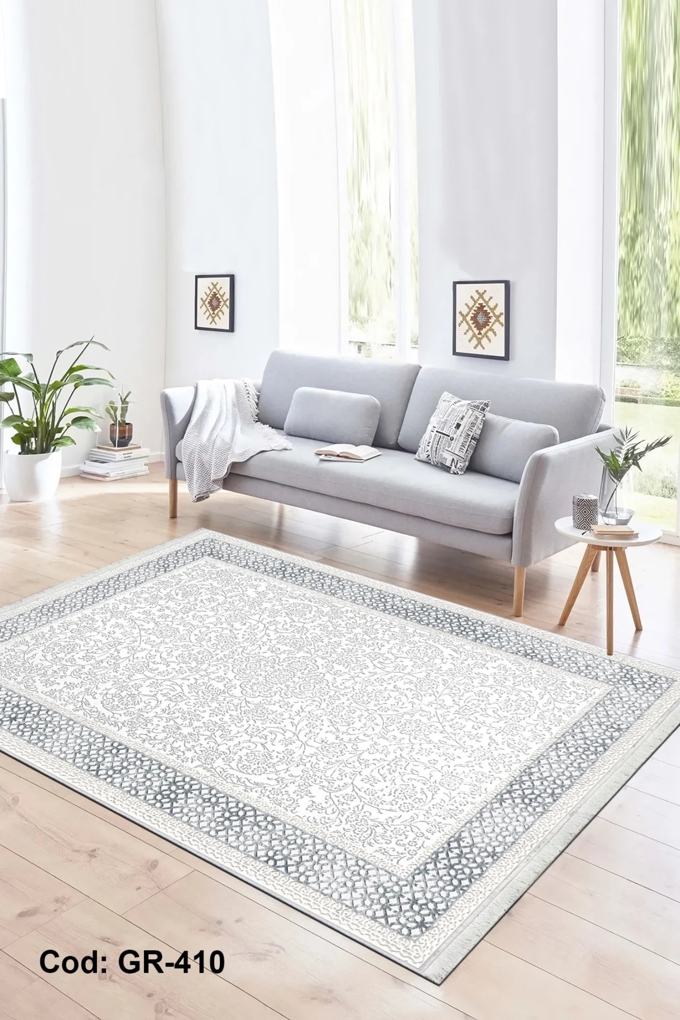gri salon halısı doku detayı kaymaz taban