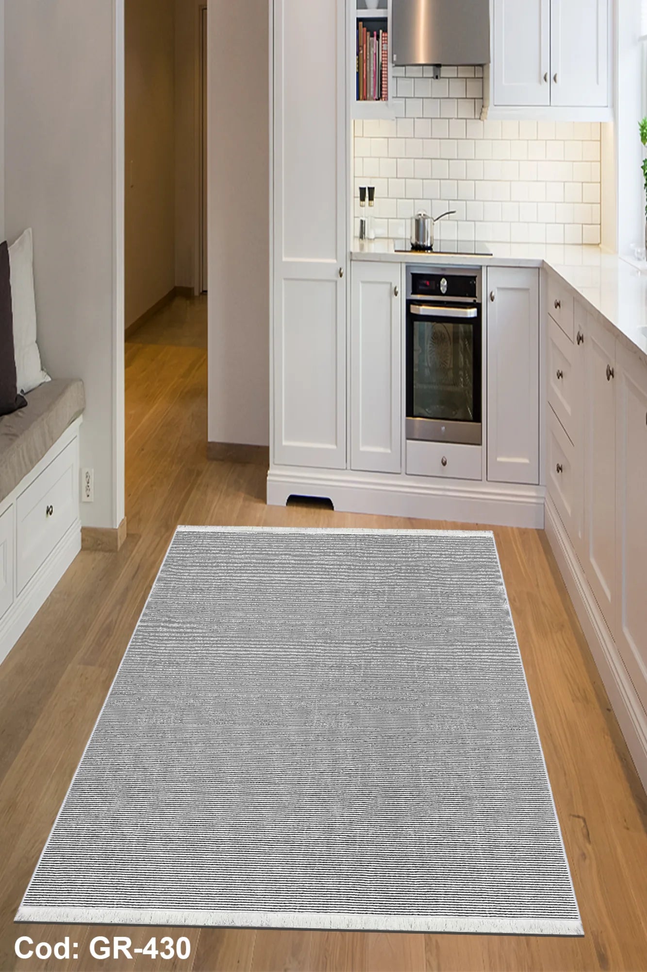 Eflatun Dijital Baskı Pamuk Dokuma Taban Modern Desen Halı