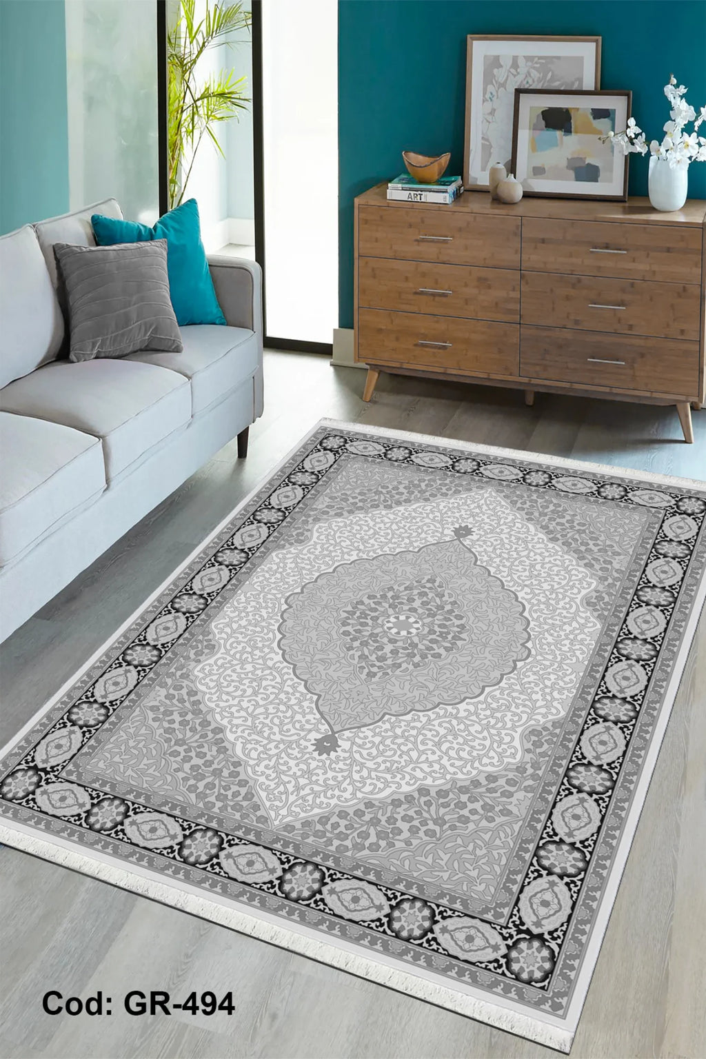 Makinede Yıkanabilir Kaymaz Taban Salon Halısı