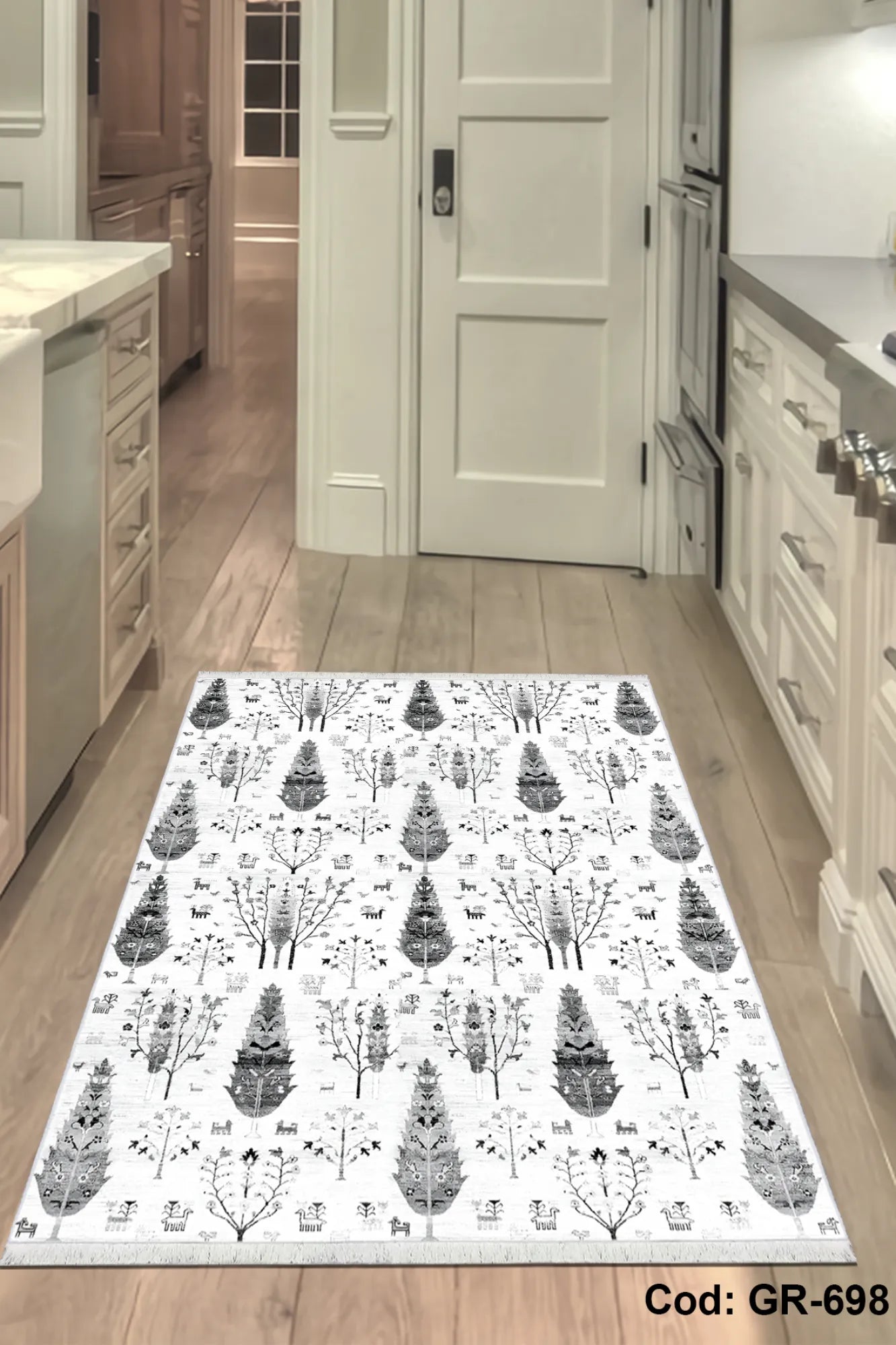 Dijital Baskı Pamuk Dokuma Taban Mutfak Halısı