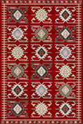 kırmızı yuvarlak halı kaymaz taban dijital baskı 80-200 cm