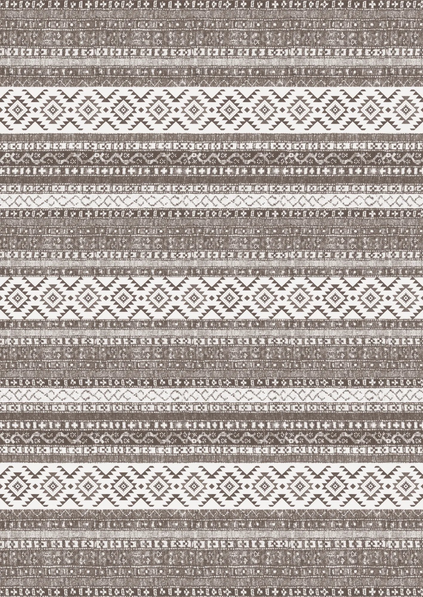 kahverengi yuvarlak halı kaymaz taban dijital baskı 80-200 cm