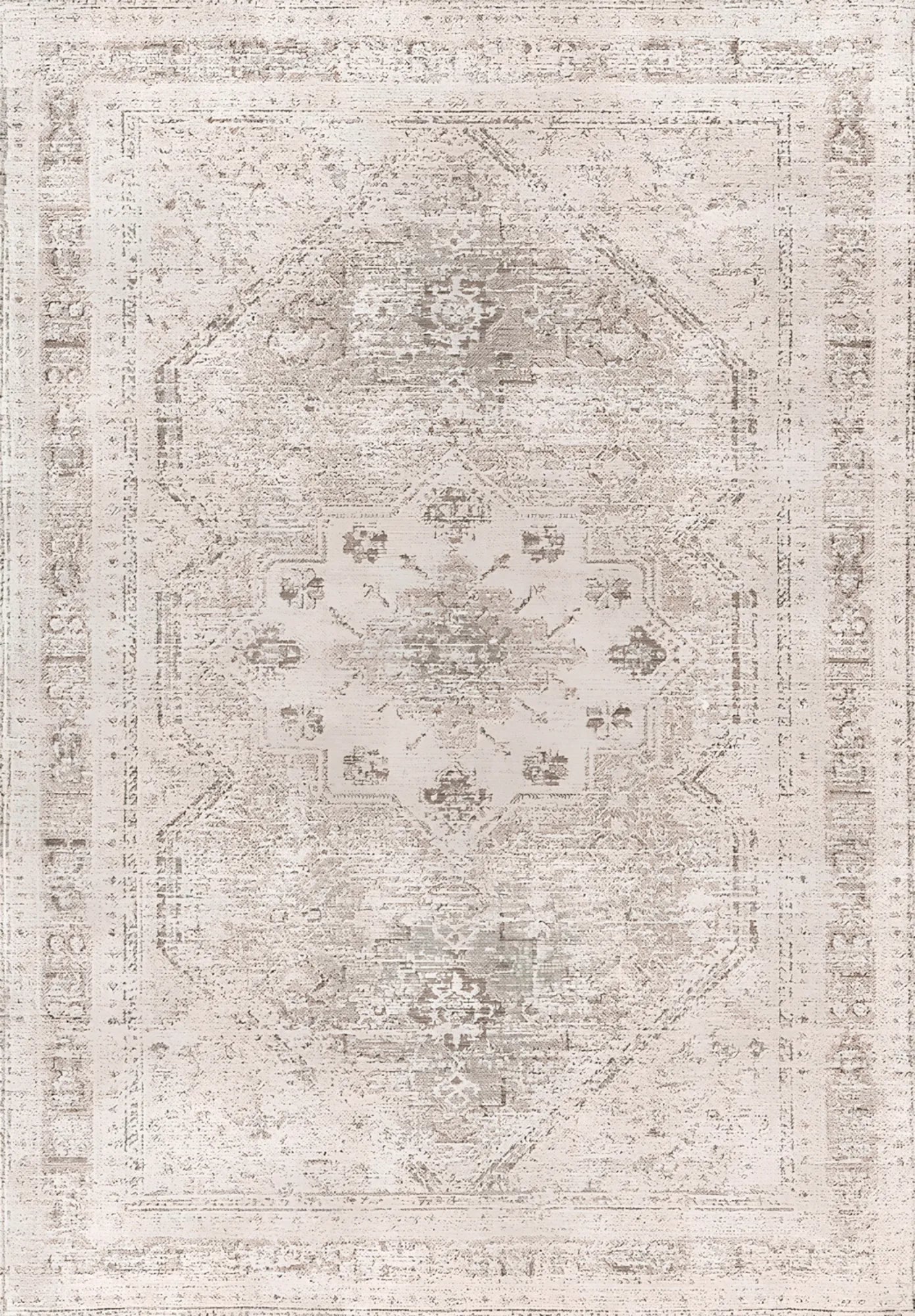 Dijital Baskı Pamuk Dokuma Taban Vintage Desen Halı