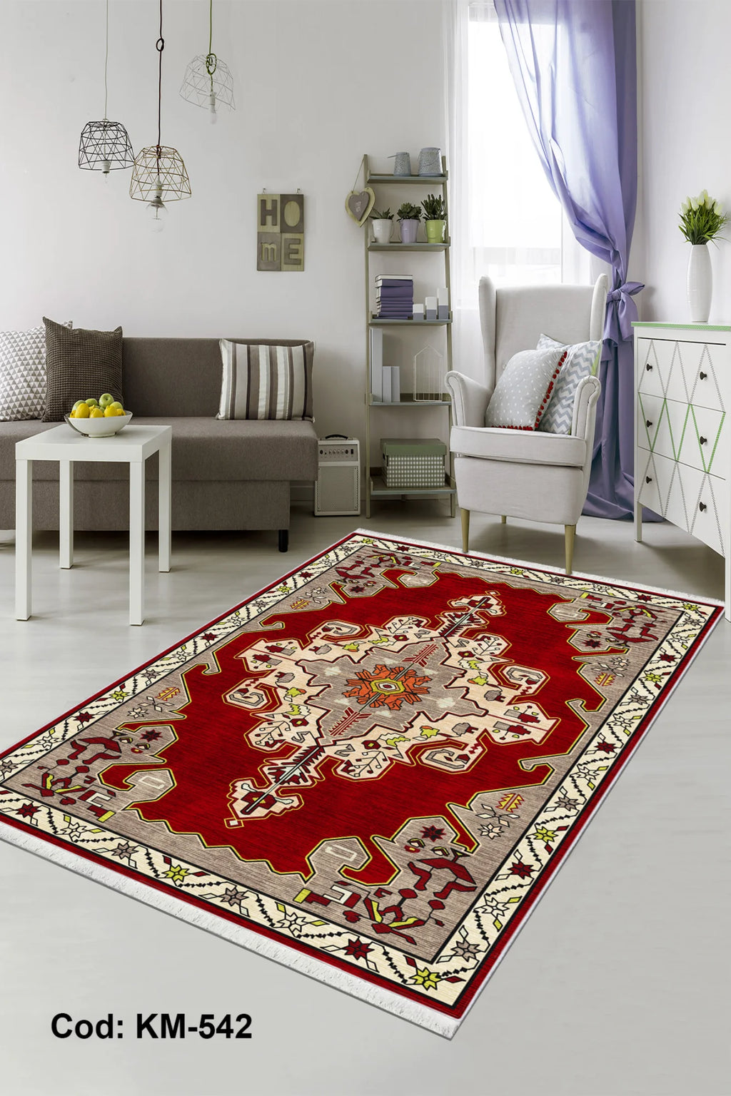 6m2 Dijital Baskı Kaymaz Taban Salon Halısı