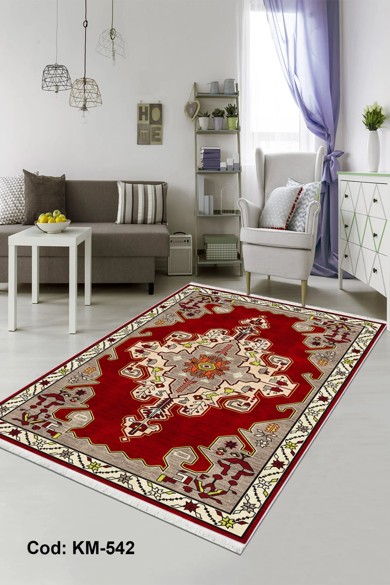 6m2 Dijital Baskı Kaymaz Taban Salon Halısı