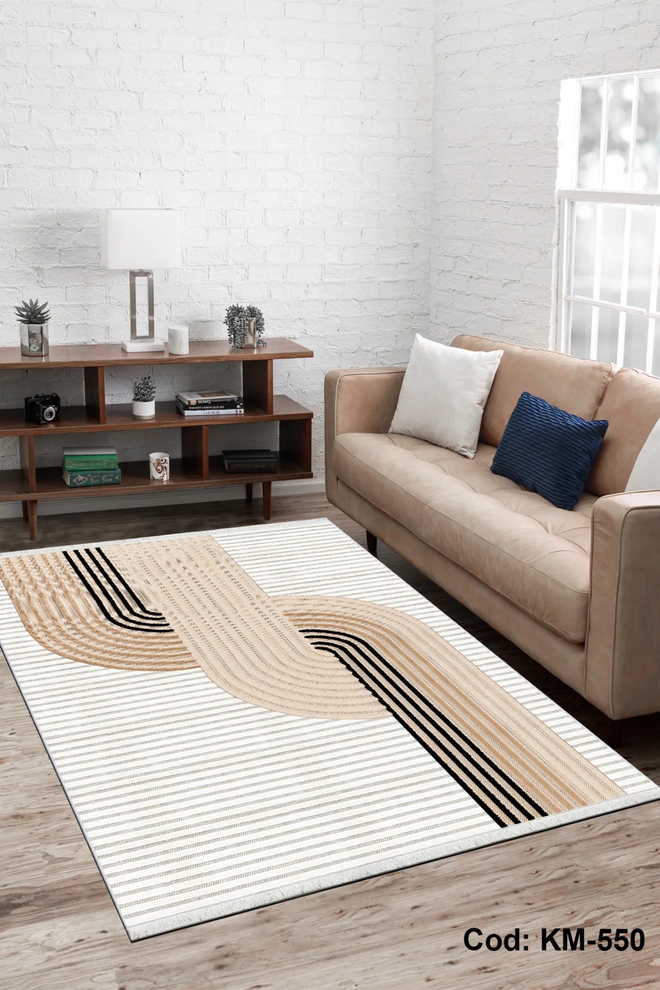 Eflatun Dijital Baskı Pamuk Dokuma Taban Modern Desen Halı