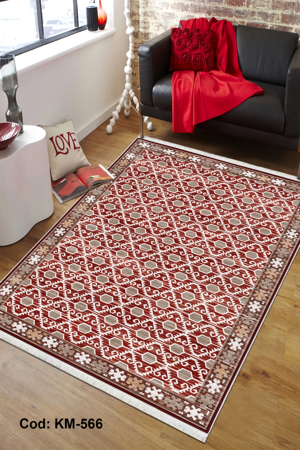 Kırmızı 6m2 Salon Halısı