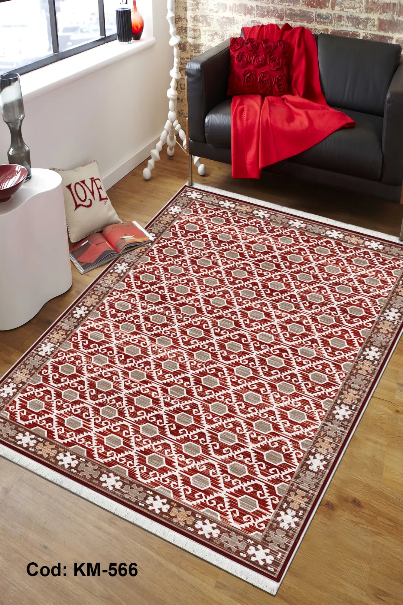 Kırmızı 6m2 Salon Halısı